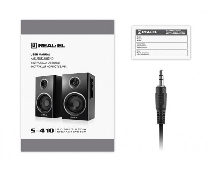 Колонки 2.0 REAL-EL S-410 black (12 Вт, Bluetooth, підсвічування)