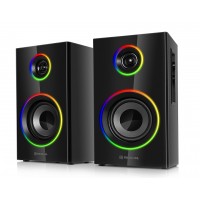 Колонки 2.0 REAL-EL S-415 black (20 Вт, Bluetooth, підсвічування)