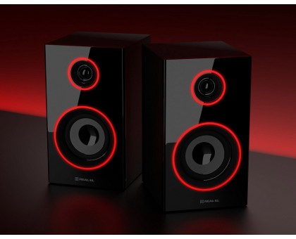 Колонки 2.0 REAL-EL S-415 black (20 Вт, Bluetooth, підсвічування)