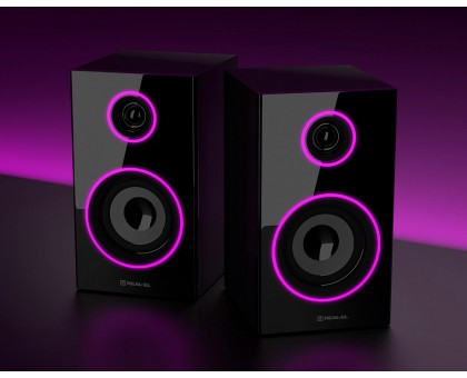 Колонки 2.0 REAL-EL S-415 black (20 Вт, Bluetooth, підсвічування)