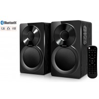 Колонки 2.0 REAL-EL S-450 black УЦЕНКА (46 Вт, Bluetooth, USB flash, FM радио, ду)