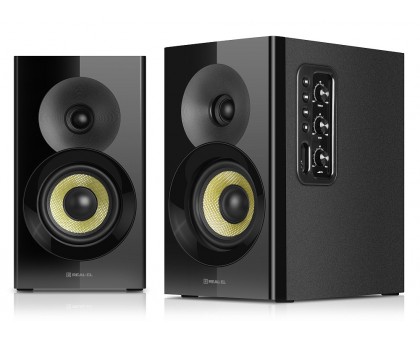 Колонки 2.0 REAL-EL S-470 black (60 Вт, Bluetooth / USB / Optical / Aux (Line-in) / HDMI) Колонки 2.0 REAL-EL S-470 black (60 Вт, Bluetooth / USB / Optical / Aux (Line-in) / HDMI)