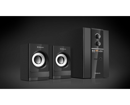 Колонки 2.1 REAL-EL M-355 (44Вт, Bluetooth, FM, USB/SD, ПДУ) Колонки 2.1 REAL-EL M-355 (44Вт, Bluetooth, FM, USB/SD, ПДУ)