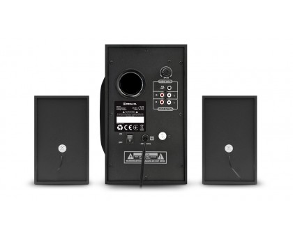 Колонки 2.1 REAL-EL M-375 black (44Вт, Bluetooth, USB, SD, FM, ДУ) 