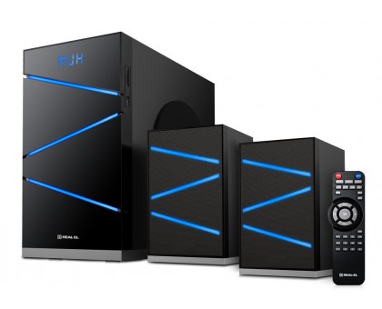 Колонки 2.1 REAL-EL M-410 УЦЕНКА (58Вт, Bluetooth, USB, SD, FM, ДУ) Колонки 2.1 REAL-EL M-410 УЦЕНКА (58Вт, Bluetooth, USB, SD, FM, ДУ)
