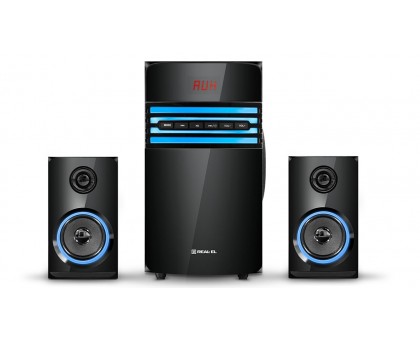 Колонки 2.1 REAL-EL M-550 УЦЕНКА (58Вт, Bluetooth, USB, SD, FM, ДУ) Колонки 2.1 REAL-EL M-550 УЦЕНКА (58Вт, Bluetooth, USB, SD, FM, ДУ)