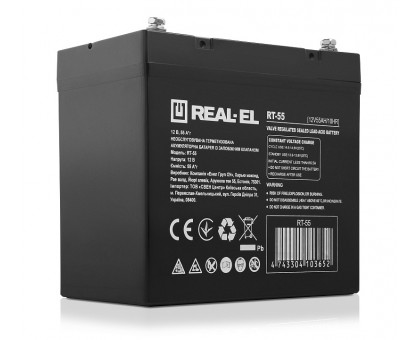 Акумуляторна батарея REAL-EL RT-55 (12V 55Ah)