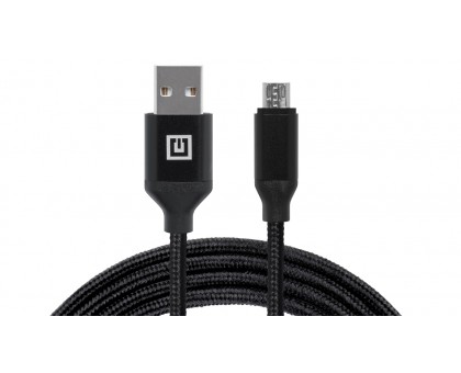 Кабель REAL-EL Premium USB A - Micro USB Fabric 2m чорний