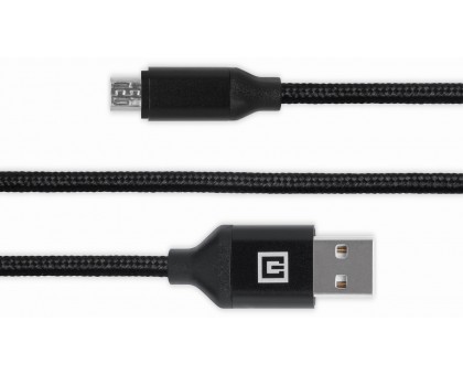 Кабель REAL-EL Premium USB A - Micro USB Fabric 2m чорний