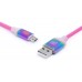 Кабель REAL-EL Premium USB A - Micro USB Rainbow 1m