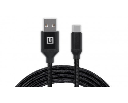 Кабель REAL-EL Premium USB A - Type C Fabric 2m чорний