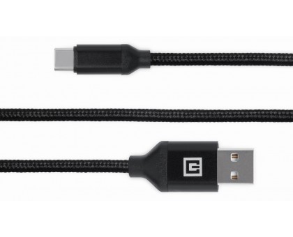 Кабель REAL-EL Premium USB A - Type C Fabric 2m черный