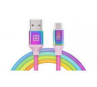 Кабель REAL-EL Premium USB A - Type C Rainbow 1m