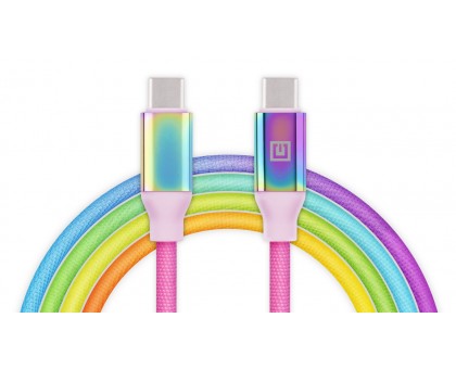 Кабель REAL-EL Premium USB Type C - Type C Rainbow 1m
