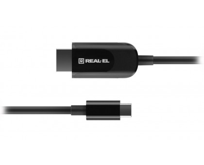 Кабель REAL-EL CHD-180 Type C- HDMI 4K 60Hz чорний
