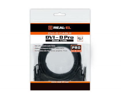Кабель REAL-EL DVI-D – DVI-D (24+1) Pro 1.8m
