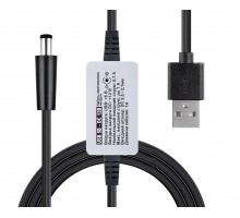 Кабель REAL-EL PWR USB AM DC 5,5/2,1 12v 1m питание 12 вольт от USB
