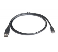Кабель REAL-EL USB2.0 AM-Type C 1m чорний