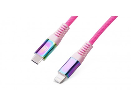 Кабель REAL-EL MFI PD USB Type C - Lightning Rainbow 1m