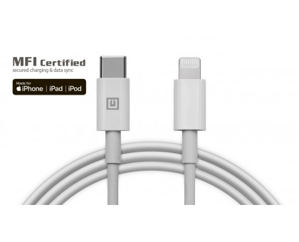 Кабель REAL-EL MFI PD USB type C - Lightning TPE 2m белый