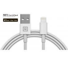 Кабель REAL-EL MFI USB A - Lightning TPE 1m бiлий 