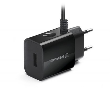 Зарядний пристрій REAL-EL CH-215 USB (Micro USB кабель + USB)