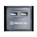 Удлинитель REAL-EL RS-3 USB CHARGE 1.8m черный