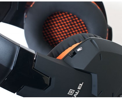 Наушники REAL-EL GDX-7700 SURROUND 7.1 black-orange игровые с микрофоном USB