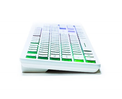 Клавіатура REAL-EL Comfort 7070 Backlit USB біла з підсвічуванням