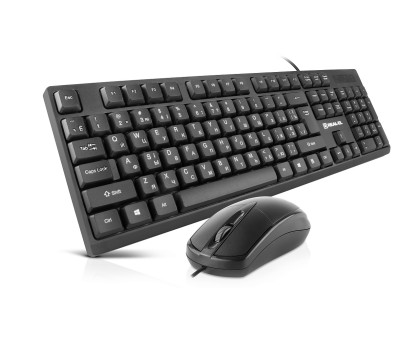 Комплект клавіатура+мишка REAL-EL KIT-507, black дротові USB чорні