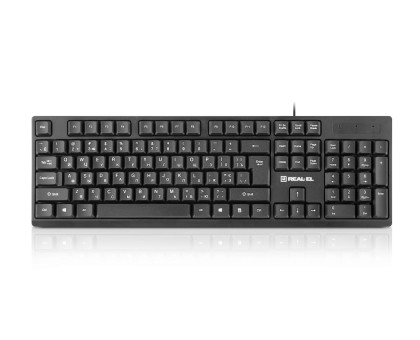 Комплект клавіатура+мишка REAL-EL KIT-507, black дротові USB чорні