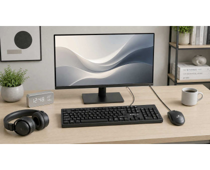 Комплект клавіатура+мишка REAL-EL KIT-507, black дротові USB чорні