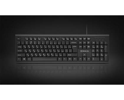 Комплект клавиатура+мышка REAL-EL Kit 511, black проводные USB черные Комплект клавиатура+мышка REAL-EL Kit 511, black проводные USB черные