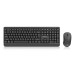 Комплект клавіатура+мишка REAL-EL KIT-555W, black бездротовий на акумуляторах Type-C, чорний 