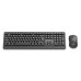 Комплект клавіатура+мишка REAL-EL KIT-555W, black бездротовий на акумуляторах Type-C, чорний 