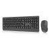 Комплект клавіатура+мишка REAL-EL KIT-555W, black бездротовий на акумуляторах Type-C, чорний 