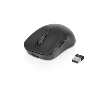 Комплект клавіатура+мишка REAL-EL KIT-555W, black бездротовий на акумуляторах Type-C, чорний 