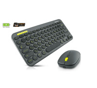 Комплект клавіатура+мишка REAL-EL KIT-635W бездротовий 2.4GHz та Bluetooth на акумуляторах Type-C