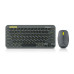 Комплект клавіатура+мишка REAL-EL KIT-635W бездротовий 2.4GHz та Bluetooth на акумуляторах Type-C