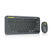 Комплект клавіатура+мишка REAL-EL KIT-635W бездротовий 2.4GHz та Bluetooth на акумуляторах Type-C
