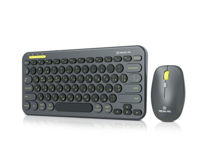 Комплект клавіатура+мишка REAL-EL KIT-635W бездротовий 2.4GHz та Bluetooth на акумуляторах Type-C