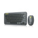 Комплект клавіатура+мишка REAL-EL KIT-635W бездротовий 2.4GHz та Bluetooth на акумуляторах Type-C
