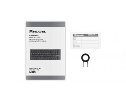 Клавіатура REAL-EL M 05 grey ігрова механічна з підсвічуванням