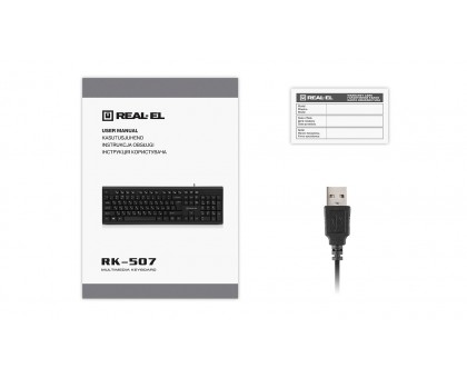 Клавіатура REAL-EL RK-507 мультимедійна USB чорна Клавіатура REAL-EL RK-507 мультимедійна USB чорна