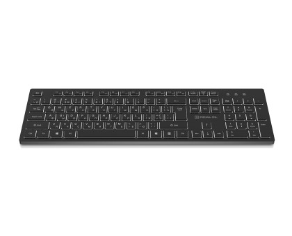 Клавіатура REAL-EL RK-725W бездротова з білим підсвічуванням 2.4ГГц + Bluetooth, Li-Ion 2000 мА·год, Type-C, чорна
