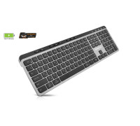 Клавіатура REAL-EL RK-737W бездротова мультимедійна, 2.4ГГц + Bluetooth, Li-Ion, Type-C, Scissors Key, чорно-сіра