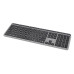 Клавіатура REAL-EL RK-737W бездротова мультимедійна, 2.4ГГц + Bluetooth, Li-Ion, Type-C, Scissors Key, чорно-сіра