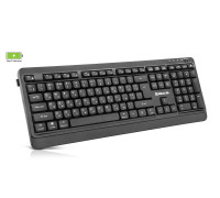 Клавіатура REAL-EL RK-760W бездротова мультимедійна, 2.4 ГГц, Li-Ion, USB Type-C, чорна