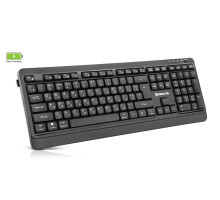 Клавіатура REAL-EL RK-760W бездротова мультимедійна, 2.4 ГГц, Li-Ion, USB Type-C, чорна
