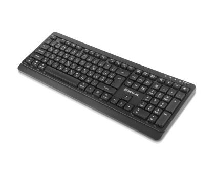 Клавіатура REAL-EL RK-760W бездротова мультимедійна, 2.4 ГГц, Li-Ion, USB Type-C, чорна